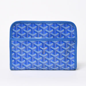 新品未使用 GOYARD ゴヤール ジュバンス PM ポーチ クラッチバッグ JOUVENPMLTY10CL10P PVC レザー ブルー 中古 4a006857