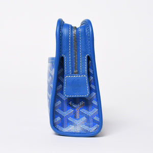 新品未使用 GOYARD ゴヤール ジュバンス PM ポーチ クラッチバッグ JOUVENPMLTY10CL10P PVC レザー ブルー 中古 4a006857