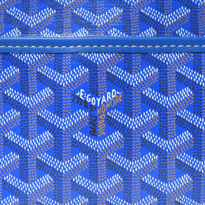 新品未使用 GOYARD ゴヤール ジュバンス PM ポーチ クラッチバッグ JOUVENPMLTY10CL10P PVC レザー ブルー 中古 4a006857