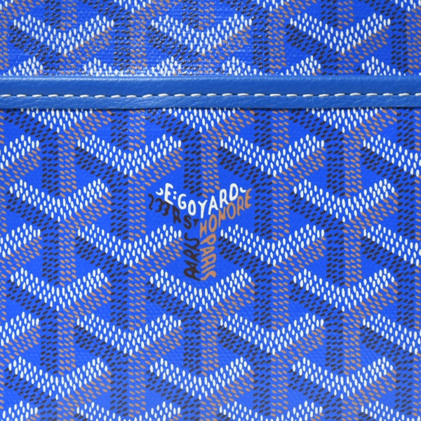 新品未使用 GOYARD ゴヤール ジュバンス PM ポーチ クラッチバッグ JOUVENPMLTY10CL10P PVC レザー ブルー 中古 4a006857