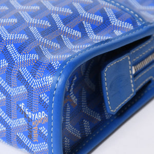 新品未使用 GOYARD ゴヤール ジュバンス PM ポーチ クラッチバッグ JOUVENPMLTY10CL10P PVC レザー ブルー 中古 4a006857