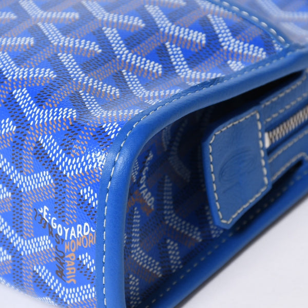 新品未使用 GOYARD ゴヤール ジュバンス PM ポーチ クラッチバッグ JOUVENPMLTY10CL10P PVC レザー ブルー 中古 4a006857