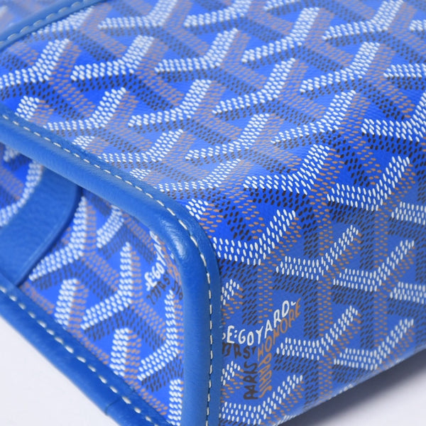 新品未使用 GOYARD ゴヤール ジュバンス PM ポーチ クラッチバッグ JOUVENPMLTY10CL10P PVC レザー ブルー 中古 4a006857