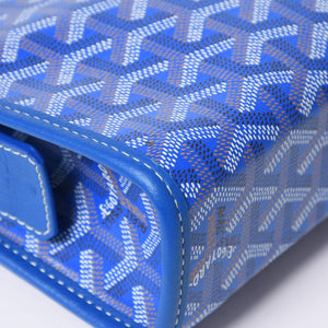 新品未使用 GOYARD ゴヤール ジュバンス PM ポーチ クラッチバッグ JOUVENPMLTY10CL10P PVC レザー ブルー 中古 4a006857