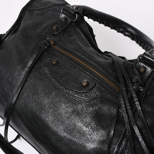 極美品 BALENCIAGA バレンシアガ バッグ ザ シティ 2WAY バッグ ブラック ハンドバッグ ショルダーバッグ 115748 中古 4a 006858