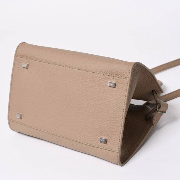 極美品 THE ROW ザ ロウ SOFT MARGAUX 10 ソフトマルゴー10 2WAYバッグ W1190L133 カーフスキン サンドベージュ 中古 4a006860