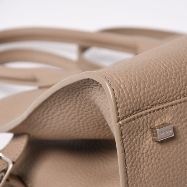 極美品 THE ROW ザ ロウ SOFT MARGAUX 10 ソフトマルゴー10 2WAYバッグ W1190L133 カーフスキン サンドベージュ 中古 4a006860