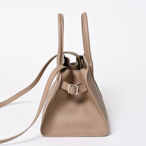 極美品 THE ROW ザ ロウ SOFT MARGAUX 10 ソフトマルゴー10 2WAYバッグ W1190L133 カーフスキン サンドベージュ 中古 4a006860