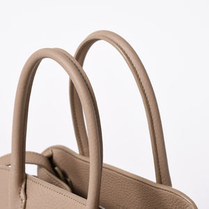 極美品 THE ROW ザ ロウ SOFT MARGAUX 10 ソフトマルゴー10 2WAYバッグ W1190L133 カーフスキン サンドベージュ 中古 4a006860