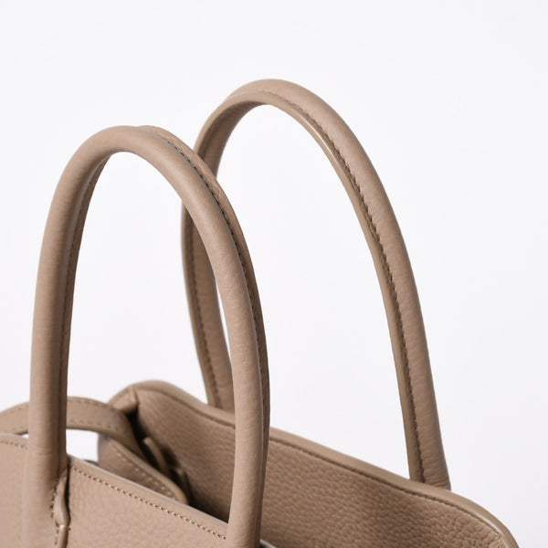 極美品 THE ROW ザ ロウ SOFT MARGAUX 10 ソフトマルゴー10 2WAYバッグ W1190L133 カーフスキン サンドベージュ 中古 4a006860