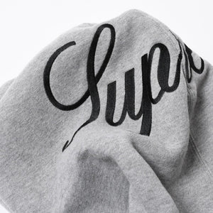 極美品 SUPREME シュプリーム フリースフーデッド デニムシャツ RN101837 Sサイズ フリース ウォッシュ加工 キルティング グレー インディゴブルー 中古 4a006866