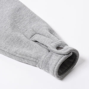 極美品 SUPREME シュプリーム フリースフーデッド デニムシャツ RN101837 Sサイズ フリース ウォッシュ加工 キルティング グレー インディゴブルー 中古 4a006866