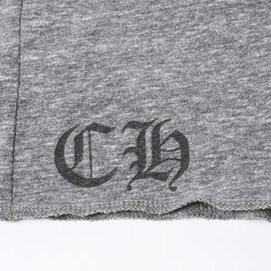 CHROME HEARTS クロムハーツ ヘンリーネック ラグランカットソー サイズM グレー スクロールラベル 美品 中古 4a006909