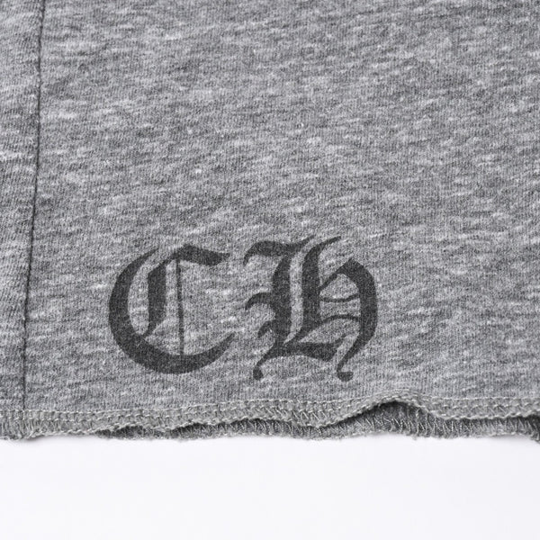CHROME HEARTS クロムハーツ ヘンリーネック ラグランカットソー サイズM グレー スクロールラベル 美品 中古 4a006909