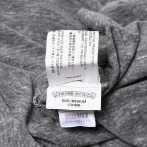 CHROME HEARTS クロムハーツ ヘンリーネック ラグランカットソー サイズM グレー スクロールラベル 美品 中古 4a006909