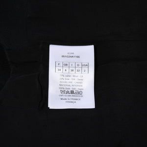 極美品 CHRISTIAN DIOR クリスチャンディオール ベスト 051G24A1166 フランス製 ウール シルク ブラック サイズ34 中古 4a006471