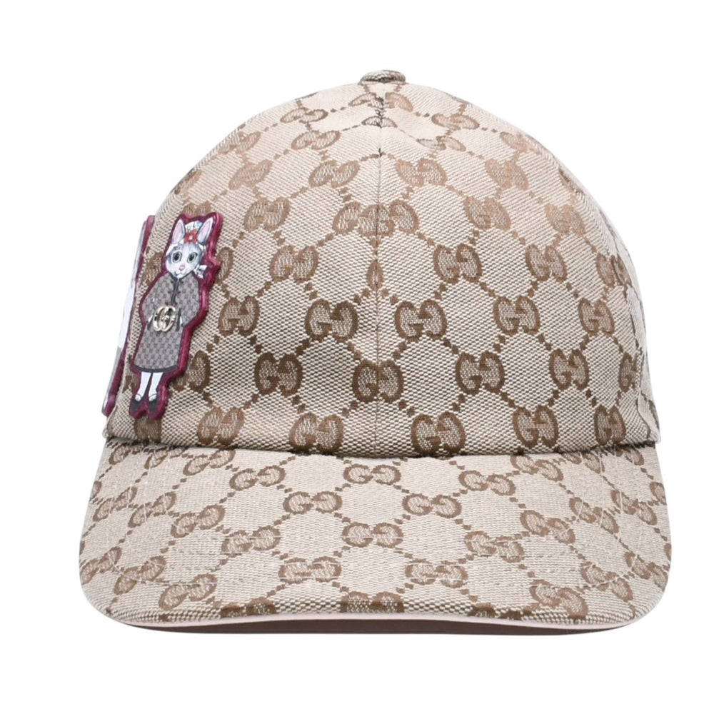 極美品 GUCCI グッチ GGキャンバス ベースボールキャップ 847862 Sサイズ ヒグチユウコ ボー&ポリス ベージュ ライトピンク 日本限定 中古 4a006880