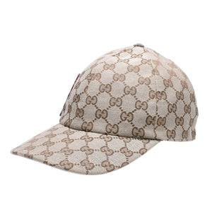 極美品 GUCCI グッチ GGキャンバス ベースボールキャップ 847862 Sサイズ ヒグチユウコ ボー&ポリス ベージュ ライトピンク 日本限定 中古 4a006880