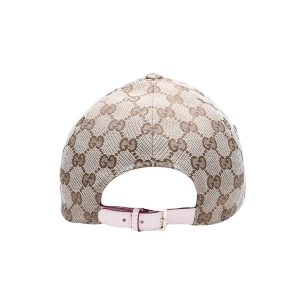 極美品 GUCCI グッチ GGキャンバス ベースボールキャップ 847862 Sサイズ ヒグチユウコ ボー&ポリス ベージュ ライトピンク 日本限定 中古 4a006880