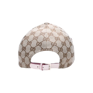 極美品 GUCCI グッチ GGキャンバス ベースボールキャップ 847862 Sサイズ ヒグチユウコ ボー&ポリス ベージュ ライトピンク 日本限定 中古 4a006880