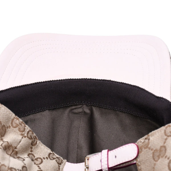 極美品 GUCCI グッチ GGキャンバス ベースボールキャップ 847862 Sサイズ ヒグチユウコ ボー&ポリス ベージュ ライトピンク 日本限定 中古 4a006880