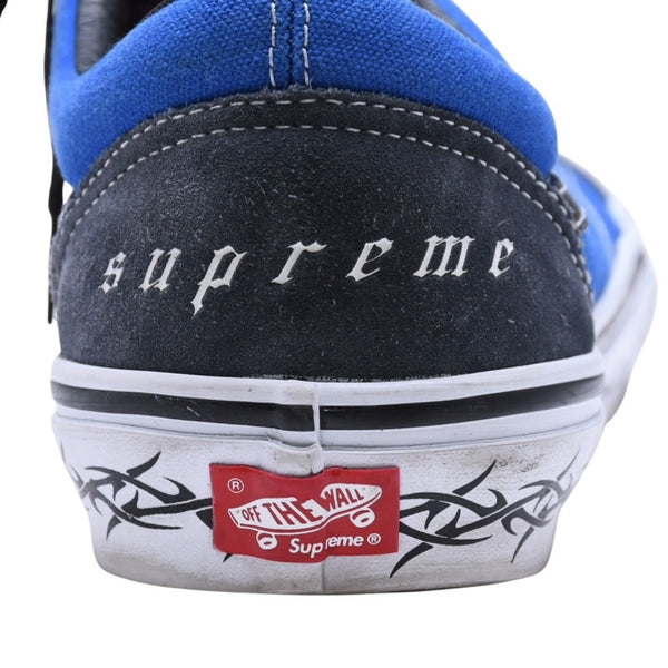 VANS × Supreme バンズ × シュプリーム Skete Old Skool Tribal Barbed Wire Royal バンズ シュプリーム オールドスクール スニーカー 21FW 美品 中古 4a006553
