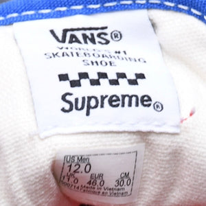 VANS × Supreme バンズ × シュプリーム Skete Old Skool Tribal Barbed Wire Royal バンズ シュプリーム オールドスクール スニーカー 21FW 美品 中古 4a006553