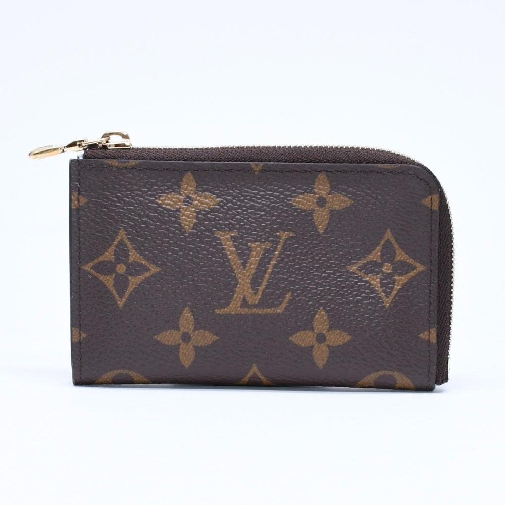 極美品 LOUIS VUITTON ルイヴィトン ポルト クレ ノア コインケース 小銭入れ M83612 モノグラム ブラウン ライトブルー 中古 4a007120