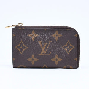極美品 LOUIS VUITTON ルイヴィトン ポルト クレ ノア コインケース 小銭入れ M83612 モノグラム ブラウン ライトブルー 中古 4a007120