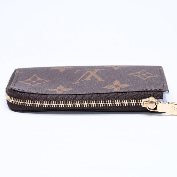 極美品 LOUIS VUITTON ルイヴィトン ポルト クレ ノア コインケース 小銭入れ M83612 モノグラム ブラウン ライトブルー 中古 4a007120