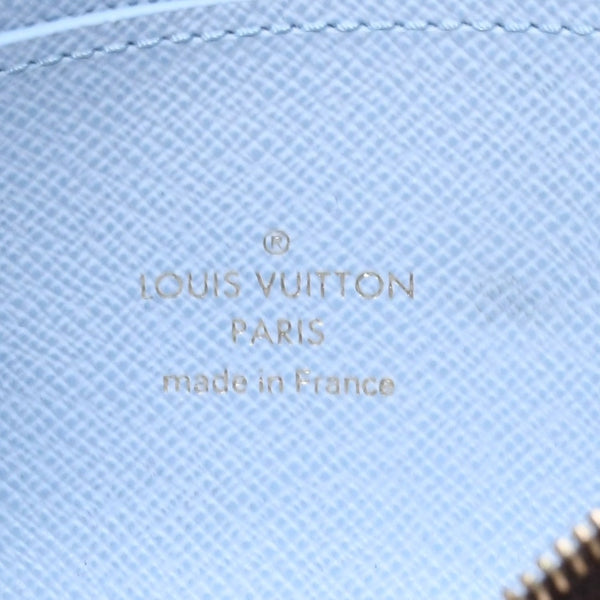 極美品 LOUIS VUITTON ルイヴィトン ポルト クレ ノア コインケース 小銭入れ M83612 モノグラム ブラウン ライトブルー 中古 4a007120