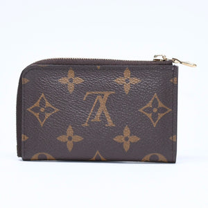 極美品 LOUIS VUITTON ルイヴィトン ポルト クレ ノア コインケース 小銭入れ M83612 モノグラム ブラウン ライトブルー 中古 4a007120