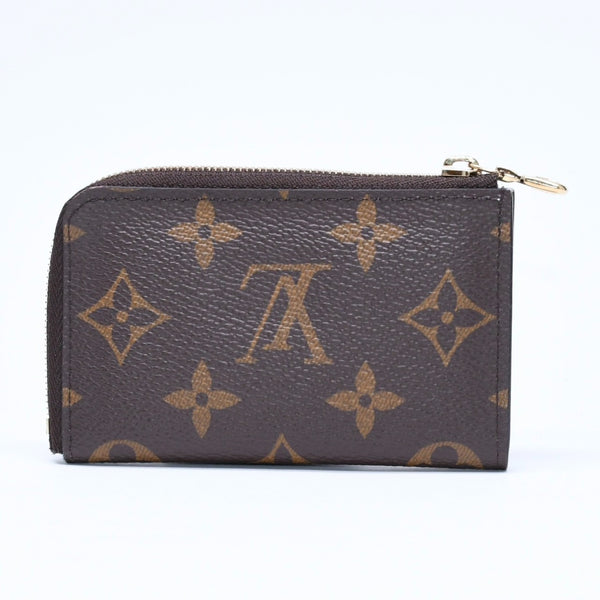 極美品 LOUIS VUITTON ルイヴィトン ポルト クレ ノア コインケース 小銭入れ M83612 モノグラム ブラウン ライトブルー 中古 4a007120