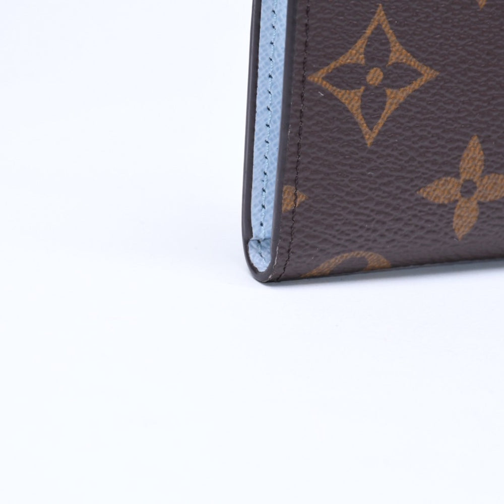 極美品 LOUIS VUITTON ルイヴィトン ポルト クレ ノア コインケース 小銭入れ M83612 モノグラム ブラウン ライトブルー 中古 4a007120