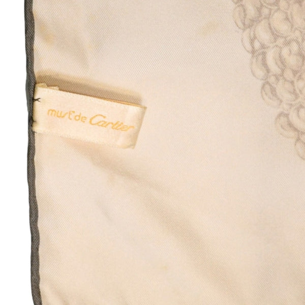 Cartier カルティエ must de Cartier スカーフ ヘアバンド 時計柄 タンク リボン アクセサリー 美品 中古 4a006204