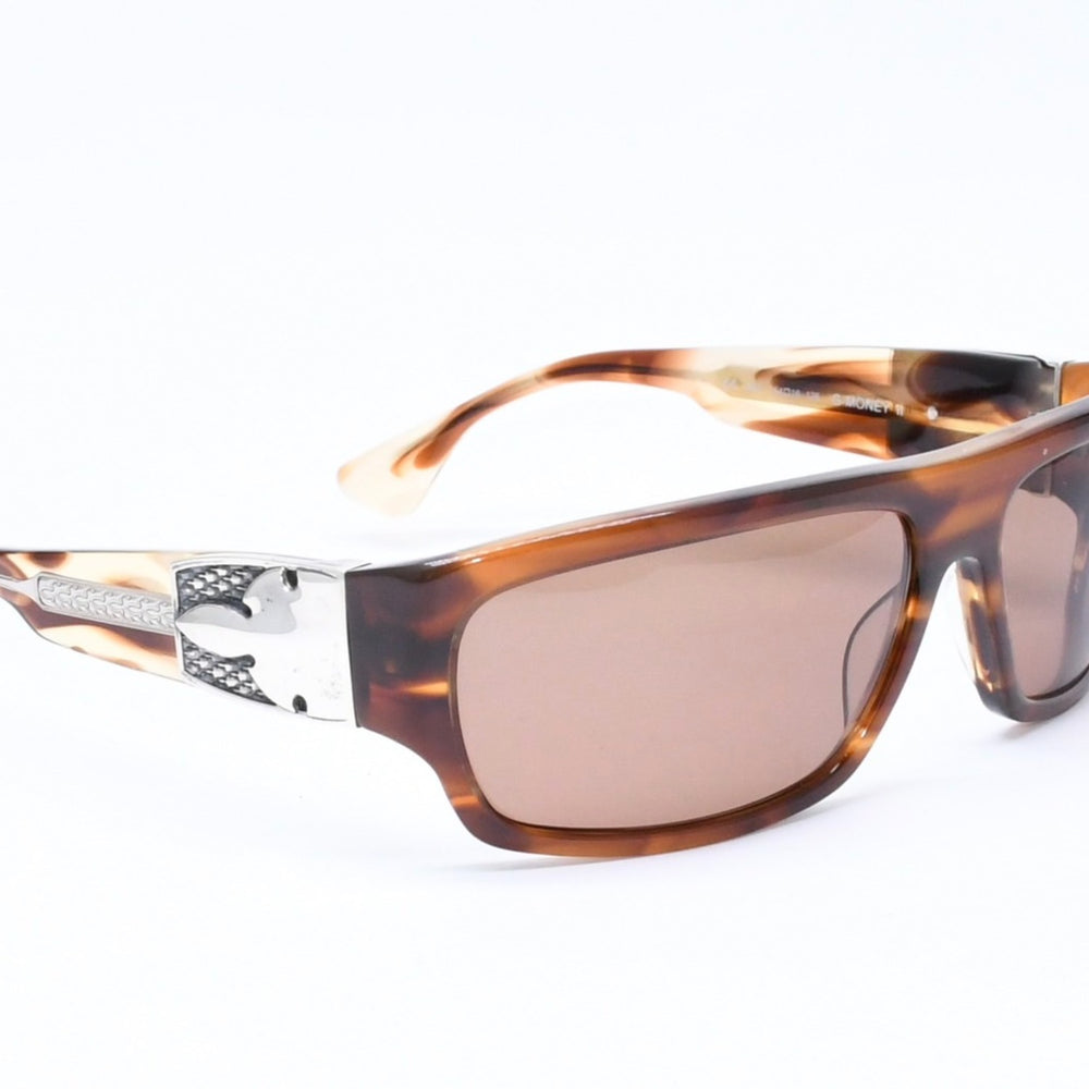 極美品 CHROME HEARTS クロムハーツ G-MONEY II サングラス アイウェア サイズ64□16-128 フレアニー べっ甲カラー 中古 4a006879