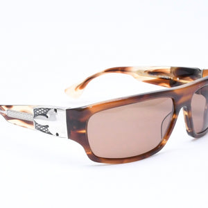 極美品 CHROME HEARTS クロムハーツ G-MONEY II サングラス アイウェア サイズ64□16-128 フレアニー べっ甲カラー 中古 4a006879