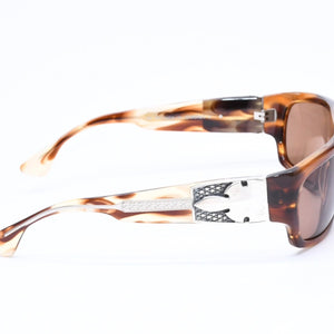 極美品 CHROME HEARTS クロムハーツ G-MONEY II サングラス アイウェア サイズ64□16-128 フレアニー べっ甲カラー 中古 4a006879