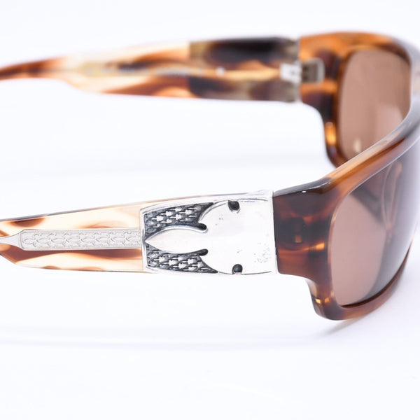 極美品 CHROME HEARTS クロムハーツ G-MONEY II サングラス アイウェア サイズ64□16-128 フレアニー べっ甲カラー 中古 4a006879