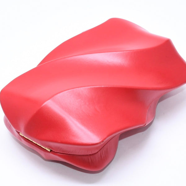 極美品 BOTTEGA VENETA ボッテガヴェネタ ザ・ワール WHIRL ポーチ セカンドバッグ クラッチバッグ レッド 639332 VA9A0 6501 中古 4a006618