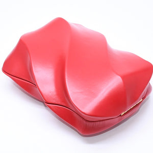 極美品 BOTTEGA VENETA ボッテガヴェネタ ザ・ワール WHIRL ポーチ セカンドバッグ クラッチバッグ レッド 639332 VA9A0 6501 中古 4a006618