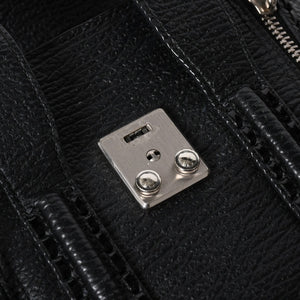 3.1 Phillip Lim フィリップ リム サッチェル ミニサイズ 2WAY ハンドバッグ ショルダーバッグ ブラックレザー シルバー金具 AP17-0226WSK 美品 中古 4a006893