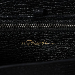 3.1 Phillip Lim フィリップ リム サッチェル ミニサイズ 2WAY ハンドバッグ ショルダーバッグ ブラックレザー シルバー金具 AP17-0226WSK 美品 中古 4a006893