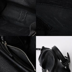3.1 Phillip Lim フィリップ リム サッチェル ミニサイズ 2WAY ハンドバッグ ショルダーバッグ ブラックレザー シルバー金具 AP17-0226WSK 美品 中古 4a006893