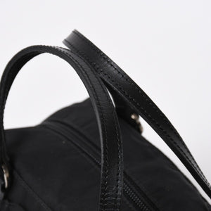 PRADA プラダ ハンドバッグ イヴニングハート BN1134 トライアングルロゴ ナイロン ブラック シルバー金具 美品 中古 4a004852