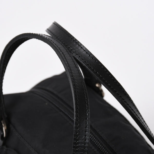 PRADA プラダ ハンドバッグ イヴニングハート BN1134 トライアングルロゴ ナイロン ブラック シルバー金具 美品 中古 4a004852