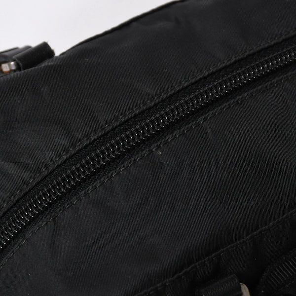 PRADA プラダ ハンドバッグ イヴニングハート BN1134 トライアングルロゴ ナイロン ブラック シルバー金具 美品 中古 4a004852