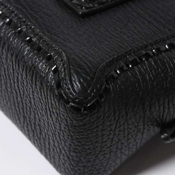 3.1 Phillip Lim フィリップ リム サッチェル ミニサイズ 2WAY ハンドバッグ ショルダーバッグ ブラックレザー シルバー金具 AP17-0226WSK 美品 中古 4a006893