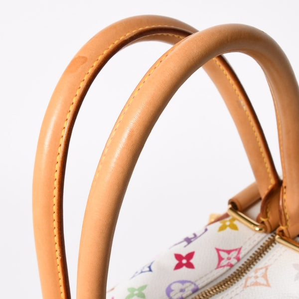 極美品 LOUIS VUITTON ルイヴィトン キーポル45 ボストンバッグ M92641 モノグラム マルチカラー ホワイト 村上隆 中古 4a003947