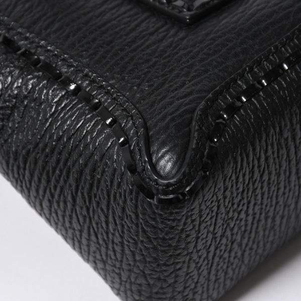 3.1 Phillip Lim フィリップ リム サッチェル ミニサイズ 2WAY ハンドバッグ ショルダーバッグ ブラックレザー シルバー金具 AP17-0226WSK 美品 中古 4a006893